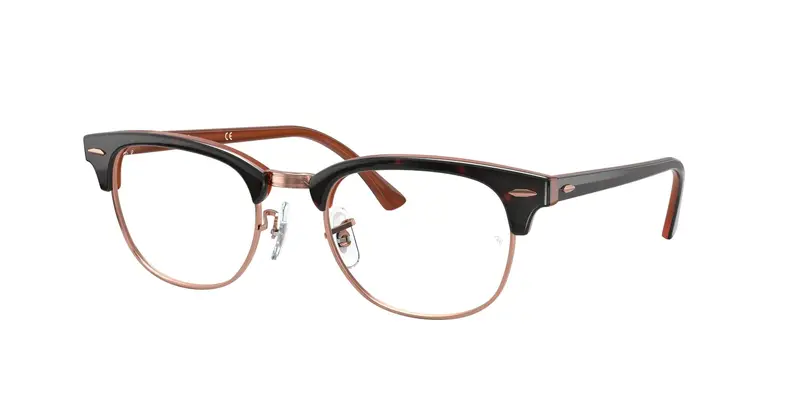 Ray - Ban Unisex RX5154 CLUBMASTER 5884 Montature da vista Plastica Havana  Squadrata