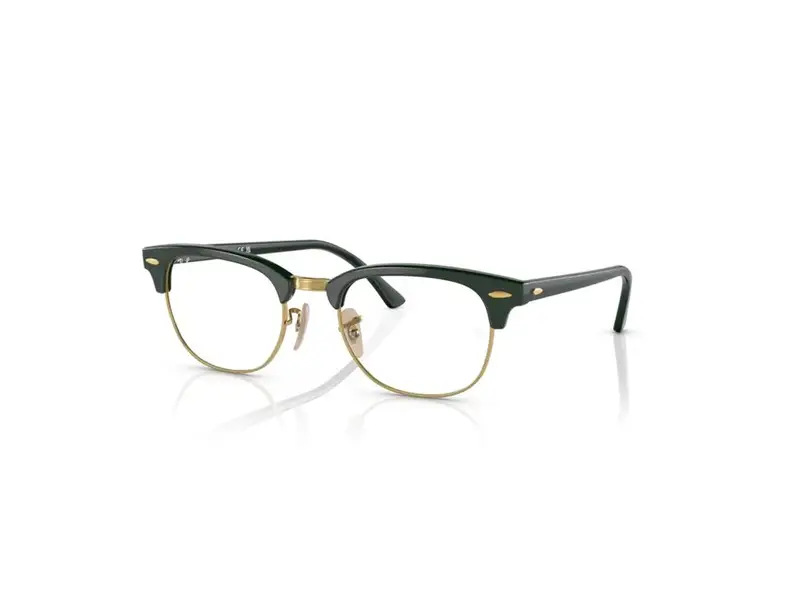 Ray - Ban Unisex RX5154 CLUBMASTER 8233 Montature da vista Acetato Verde Trasparente Squadrata Normale