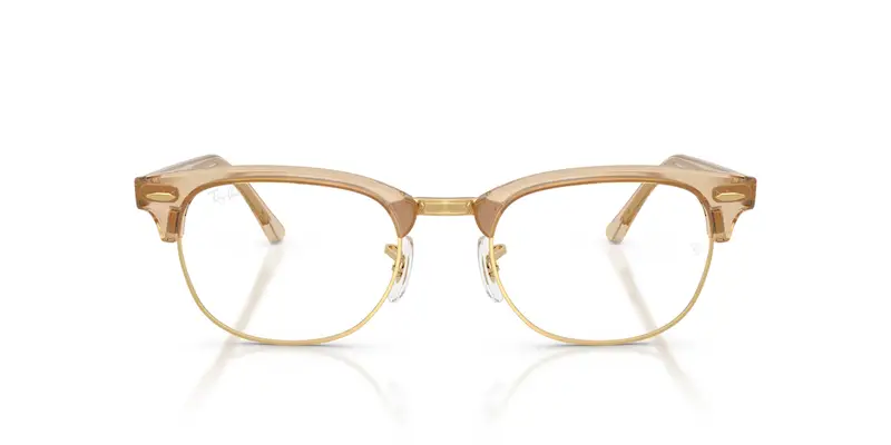 Ray - Ban Unisex RX5154 CLUBMASTER 8294 Montature da vista Acetato Marrone Trasparente Squadrata Normale miniatura 2