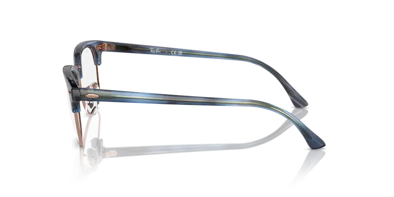 Ray - Ban Unisex RX5154 CLUBMASTER 8374 Montature da vista Acetato Blu Trasparente Squadrata Normale miniatura 3