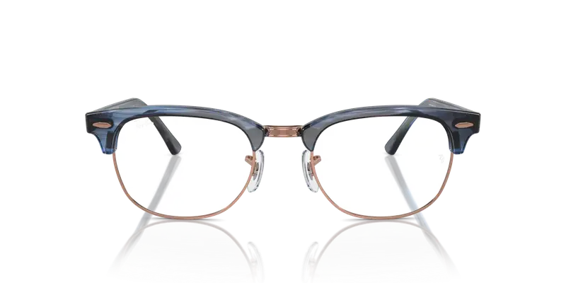 Ray - Ban Unisex RX5154 CLUBMASTER 8374 Montature da vista Acetato Blu Trasparente Squadrata Normale miniatura 2