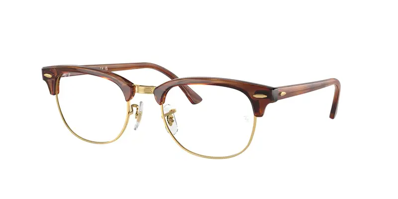 Unisex RX5154 CLUBMASTER 8375 Montature da vista Acetato Tartaruga Trasparente Squadrata Normale