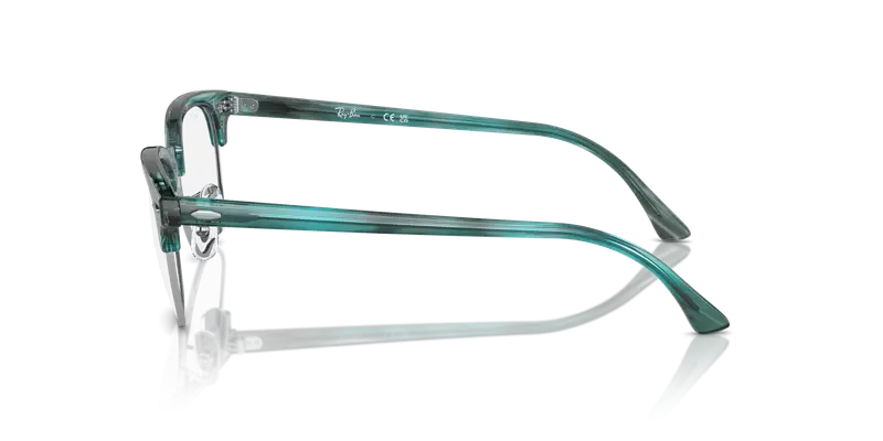 Ray - Ban Unisex RX5154 CLUBMASTER 8377 Montature da vista Acetato Verde Trasparente Squadrata Normale miniatura 3
