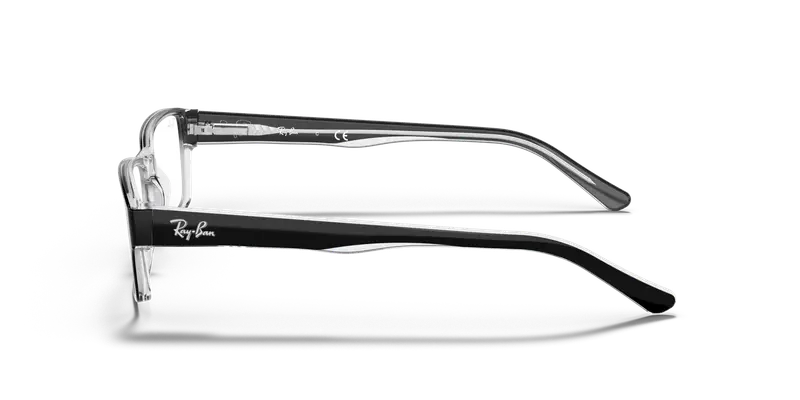 Ray - Ban Unisex RX5169 2034 Montature da vista Acetato Nero Trasparente Squadrata Normale miniatura 3