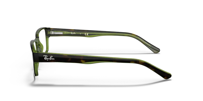 Ray - Ban Unisex RX5169 2383 Montature da vista Acetato Marrone Trasparente Squadrata Normale miniatura 3