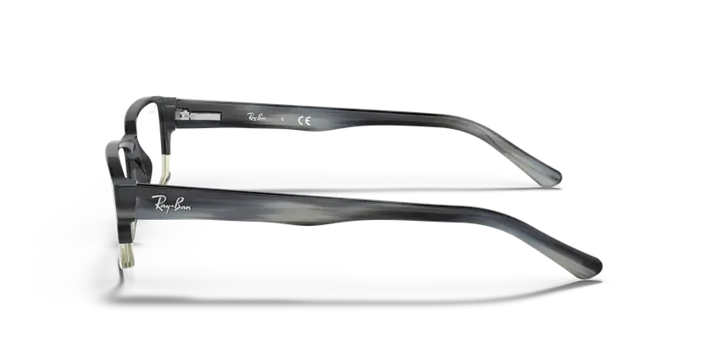 Ray - Ban Unisex RX5169 5540 Montature da vista Acetato Grigio Trasparente Squadrata Normale miniatura 3