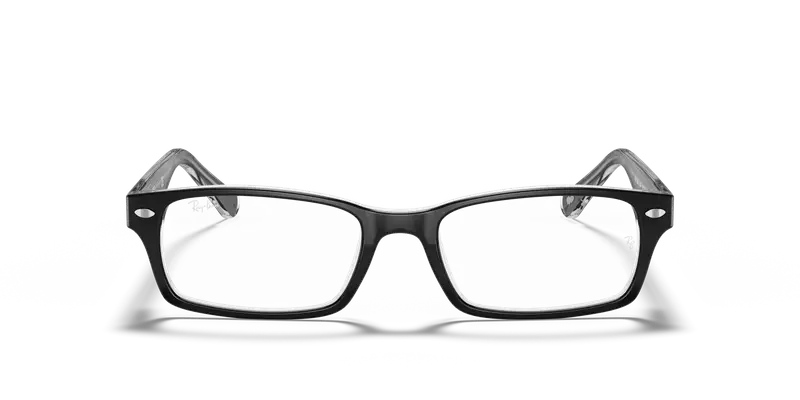 Ray - Ban Unisex RX5206 2034 Montature da vista Acetato Nero Trasparente Squadrata Normale miniatura 2