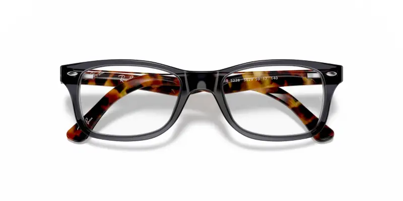 Unisex RX5228 5629 Montature da vista Acetato Grigio Trasparente Squadrata Normale miniatura 2