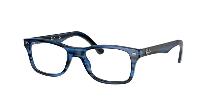 Ray - Ban Unisex RX5228  8053 Montature da vista Acetato Blu Trasparente Squadrata Normale