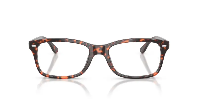 Unisex RX5228 8423 Montature da vista Acetato Rosso Trasparente Squadrata Normale miniatura 3