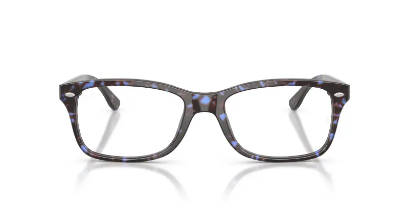 Unisex RX5228 8424 Montature da vista Acetato Blu Trasparente Squadrata Normale miniatura 3