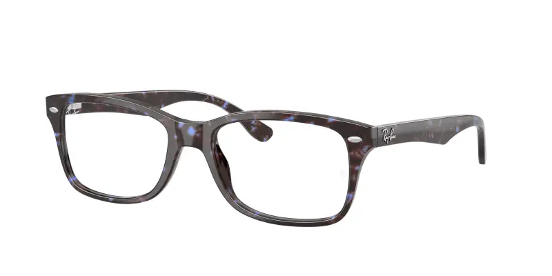 Unisex RX5228 8424 Montature da vista Acetato Blu Trasparente Squadrata Normale