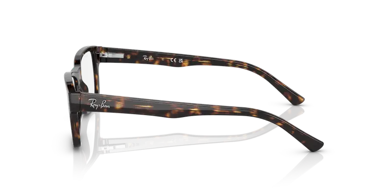 Ray - Ban Unisex RX5268 2012 Montature da vista Acetato Tartaruga Trasparente Squadrata Normale miniatura 3