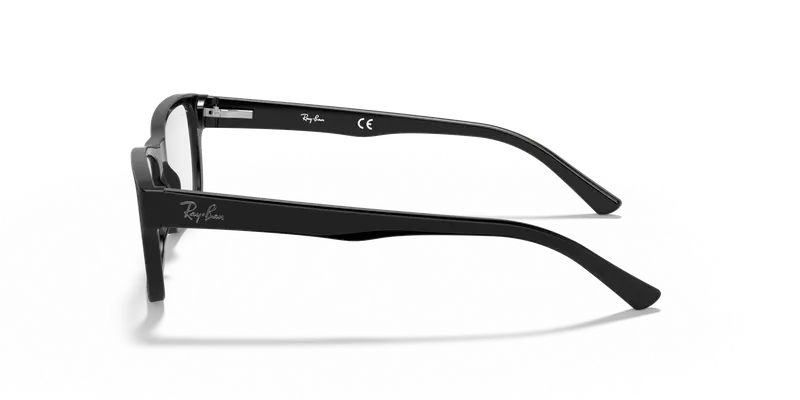 Ray - Ban Unisex RX5268 5119 Montature da vista Acetato Nero Trasparente Squadrata Normale miniatura 3