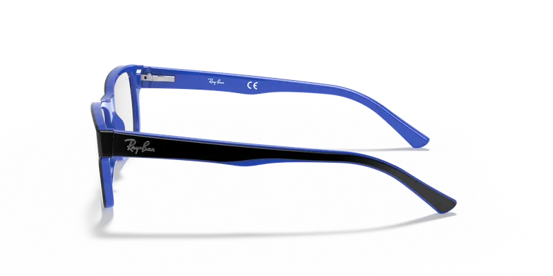 Ray - Ban Unisex RX5268 5179 Montature da vista Acetato Nero Trasparente Squadrata Normale miniatura 3