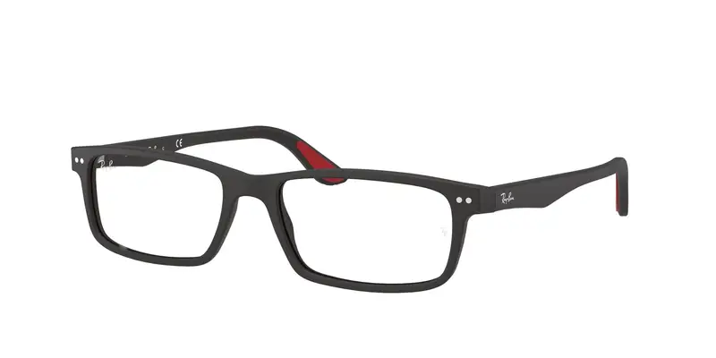 Ray - Ban Unisex RX5277 2077 Montature da vista Acetato Nero Trasparente Squadrata Normale