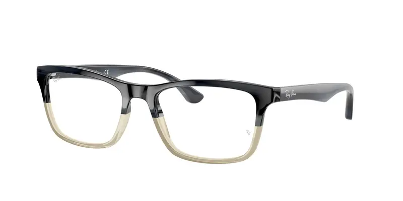 Unisex RX5279 5540 Montature da vista Acetato Grigio Trasparente Squadrata Normale
