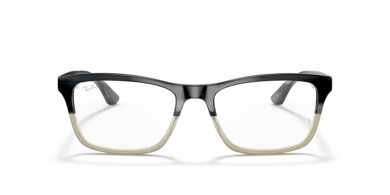 Ray - Ban Unisex RX5279 5540 Montature da vista Acetato Grigio Trasparente Squadrata Normale miniatura 2