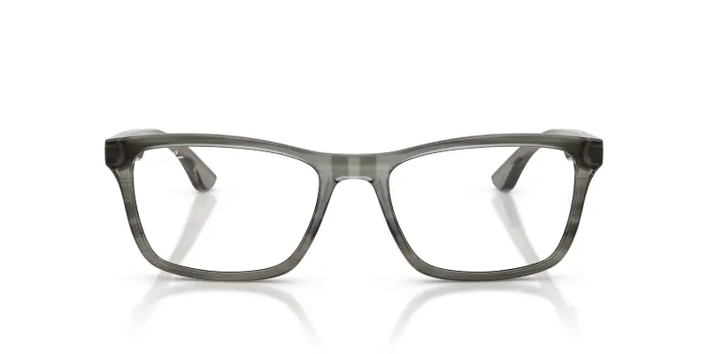 Unisex RX5279 8453 Montature da vista Acetato Grigio Trasparente Squadrata Normale miniatura 3