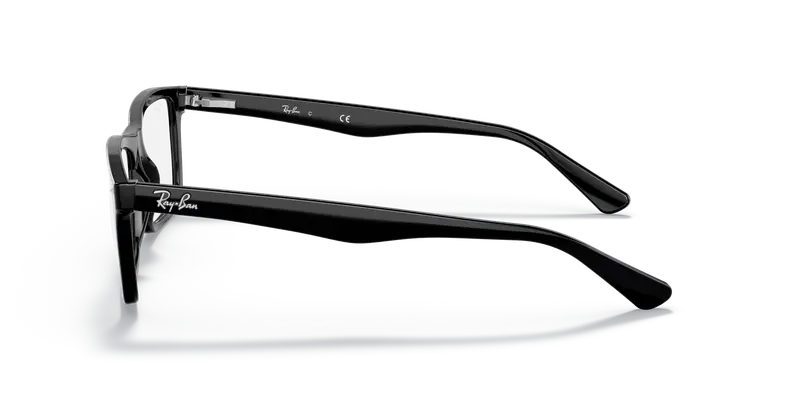 Ray - Ban Unisex RX5287 2000 Montature da vista Acetato Nero Trasparente Squadrata Normale miniatura 3