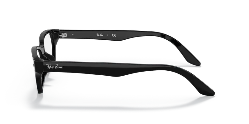 Ray - Ban Unisex RX5344D 2000 Montature da vista Acetato Nero Trasparente Squadrata Normale miniatura 3