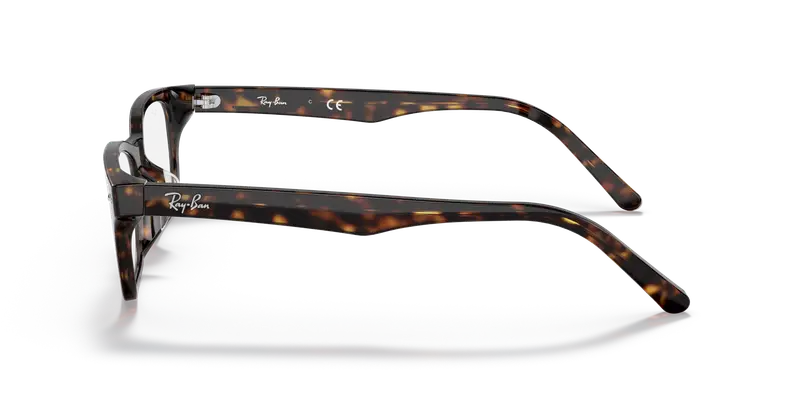 Ray - Ban Unisex RX5345D 2012 Montature da vista Acetato Marrone Trasparente Squadrata Normale miniatura 3