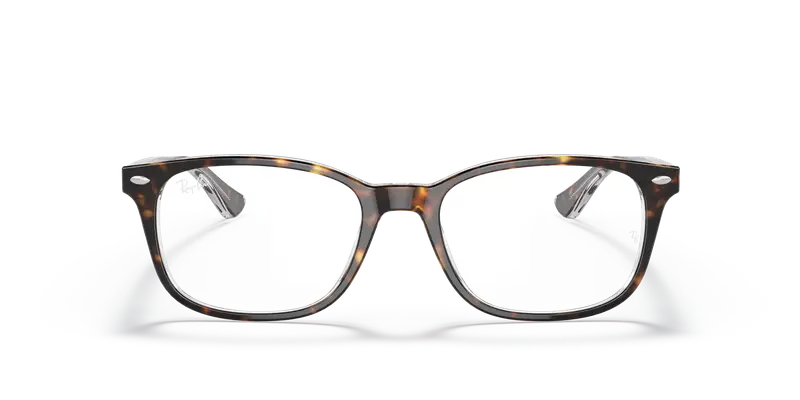 Ray - Ban Unisex RX5375 5082 Montature da vista Acetato Marrone Trasparente Squadrata Normale miniatura 2