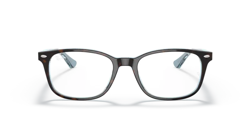 Ray - Ban Unisex RX5375 5883 Montature da vista Acetato Marrone Trasparente Squadrata Normale miniatura 2