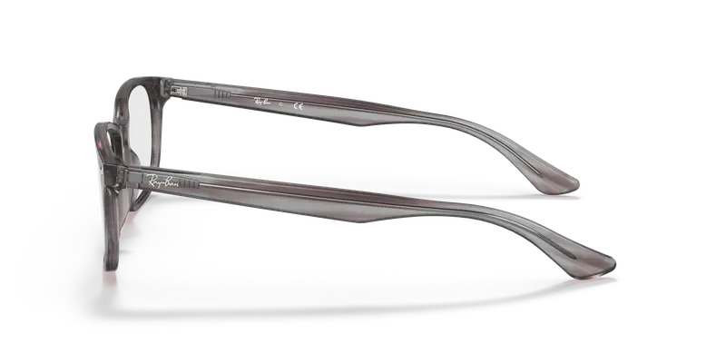 Ray - Ban Unisex RX5375 8055 Montature da vista Acetato Grigio Trasparente Squadrata Normale miniatura 3