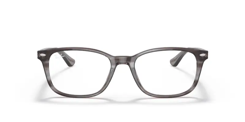 Unisex RX5375 8055 Montature da vista Acetato Grigio Trasparente Squadrata Normale miniatura 3