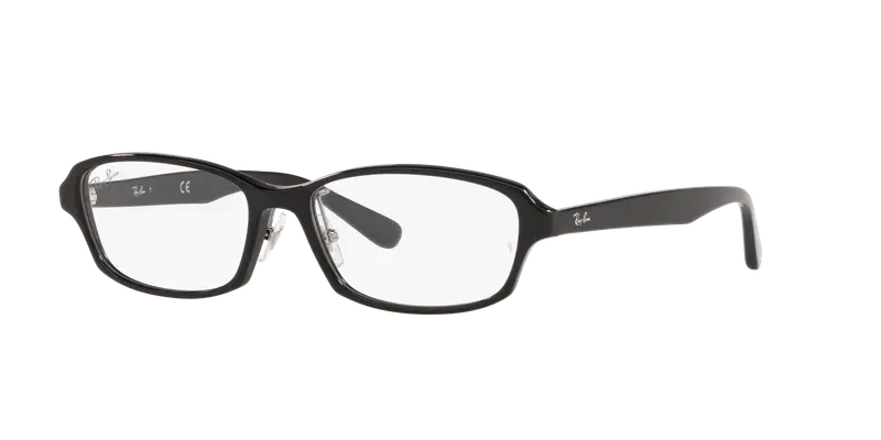 Ray - Ban Unisex RX5385D 2000 Montature da vista Acetato Nero Trasparente Geometrica Normale