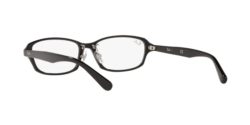 Ray - Ban Unisex RX5385D 2000 Montature da vista Acetato Nero Trasparente Geometrica Normale miniatura 3