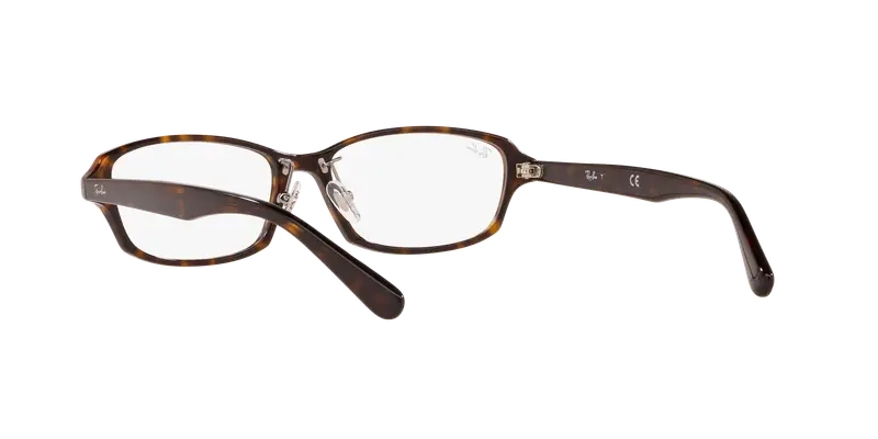 Ray - Ban Unisex RX5385D 2012 Montature da vista Acetato Marrone Trasparente Geometrica Normale miniatura 3