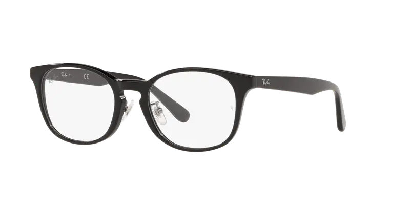 Ray - Ban Unisex RX5386D 2000 Montature da vista Acetato Nero Trasparente Rotonda Normale