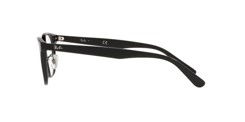 Ray - Ban Unisex RX5386D 2000 Montature da vista Acetato Nero Trasparente Rotonda Normale miniatura 2