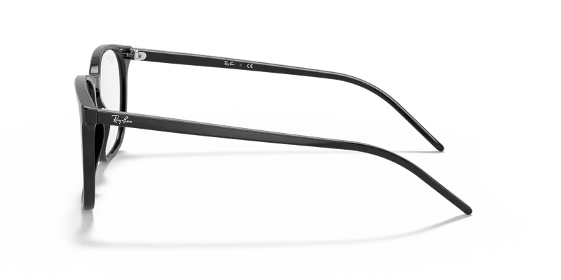 Ray - Ban Unisex RX5387 2000 Montature da vista Acetato Nero Trasparente Squadrata Normale miniatura 3