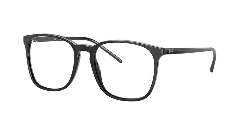 Unisex RX5387 2000 Montature da vista Acetato Nero Trasparente Squadrata Normale