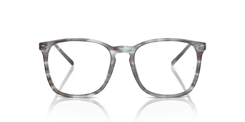 Ray - Ban Unisex RX5387 8361 Montature da vista Acetato Blu Trasparente Squadrata Normale miniatura 2