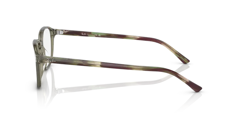 Ray - Ban Unisex RX5393 LEONARD 8178 Montature da vista Acetato Verde Trasparente Squadrata Normale miniatura 3