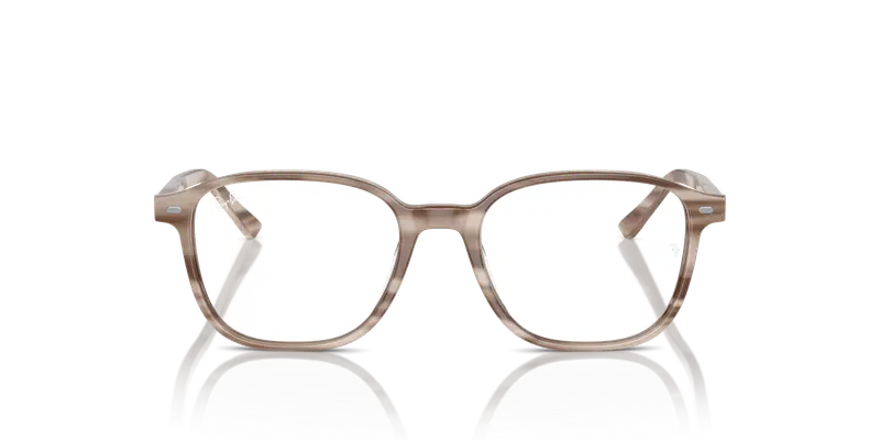 Ray - Ban Unisex RX5393 LEONARD 8357 Montature da vista Acetato Beige Trasparente Squadrata Normale miniatura 2