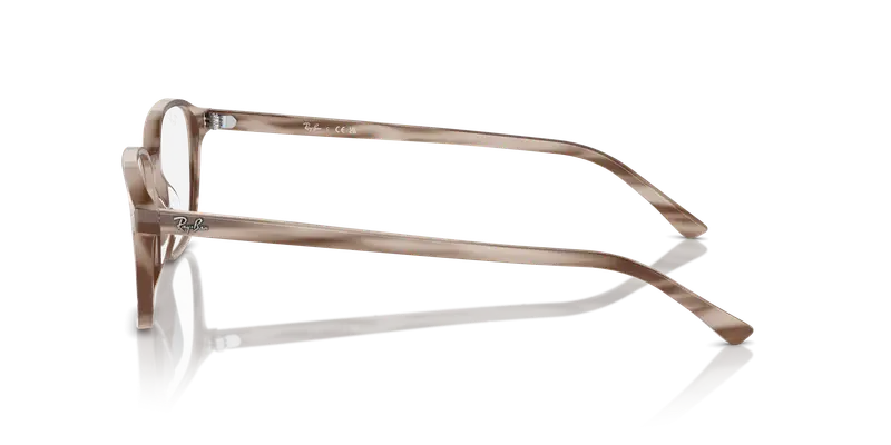 Ray - Ban Unisex RX5393 LEONARD 8357 Montature da vista Acetato Beige Trasparente Squadrata Normale miniatura 3