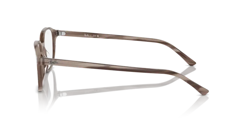 Ray - Ban Unisex RX5393 LEONARD 8360 Montature da vista Acetato Grigio Trasparente Squadrata Normale miniatura 3