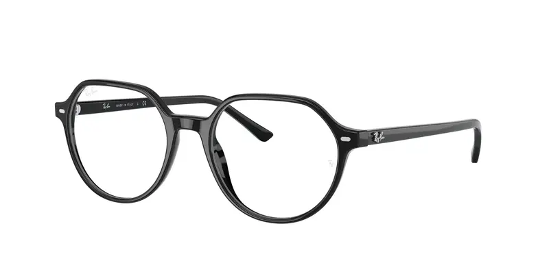 Ray - Ban Unisex RX5395 THALIA 2000 Montature da vista Acetato Nero Trasparente Rotonda Normale