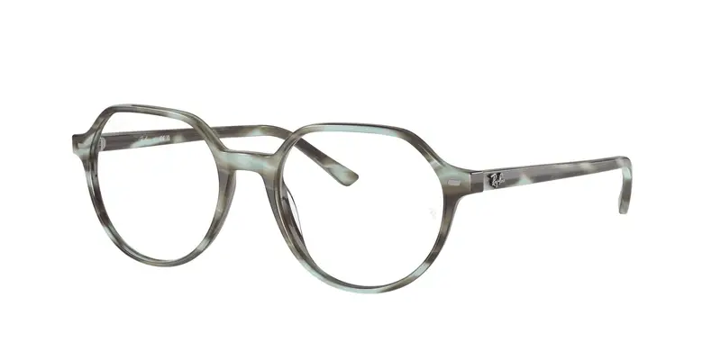 Ray - Ban Unisex RX5395 THALIA 8356 Montature da vista Acetato Verde Trasparente Rotonda Normale