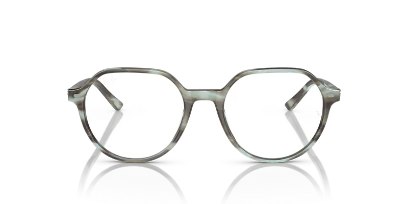 Ray - Ban Unisex RX5395 THALIA 8356 Montature da vista Acetato Verde Trasparente Rotonda Normale miniatura 2