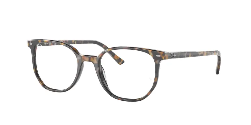Ray - Ban Unisex RX5397 ELLIOT 8173 Montature da vista Acetato Marrone Trasparente Geometrica Normale