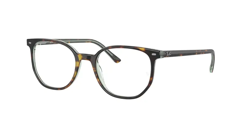 Ray - Ban Unisex RX5397 ELLIOT 8249 Montature da vista Acetato Marrone Trasparente Geometrica Normale