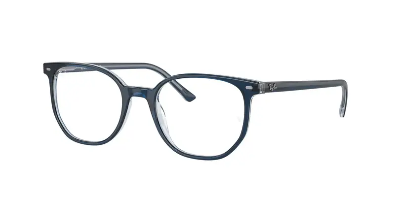 Ray - Ban Unisex RX5397 ELLIOT 8324 Montature da vista Acetato Blu Trasparente Geometrica Normale