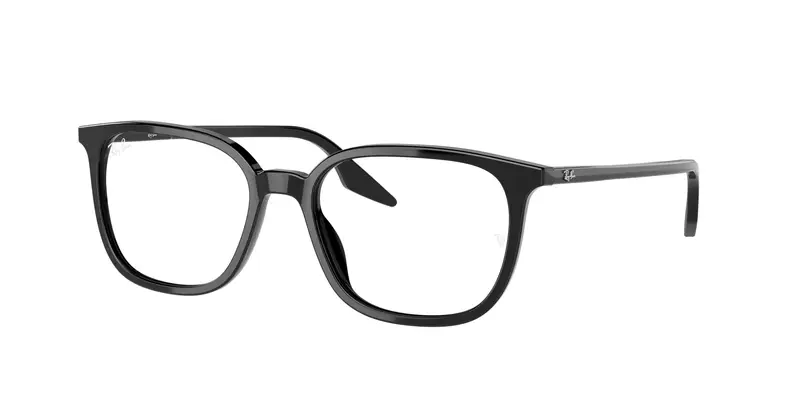 Unisex RX5406 2000 Montature da vista Acetato Nero Trasparente Squadrata Normale