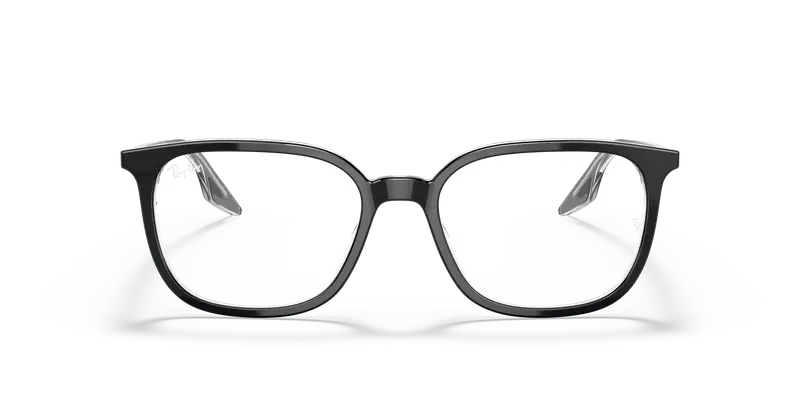 Ray - Ban Unisex RX5406 2034 Montature da vista Acetato Nero Trasparente Squadrata Normale miniatura 2